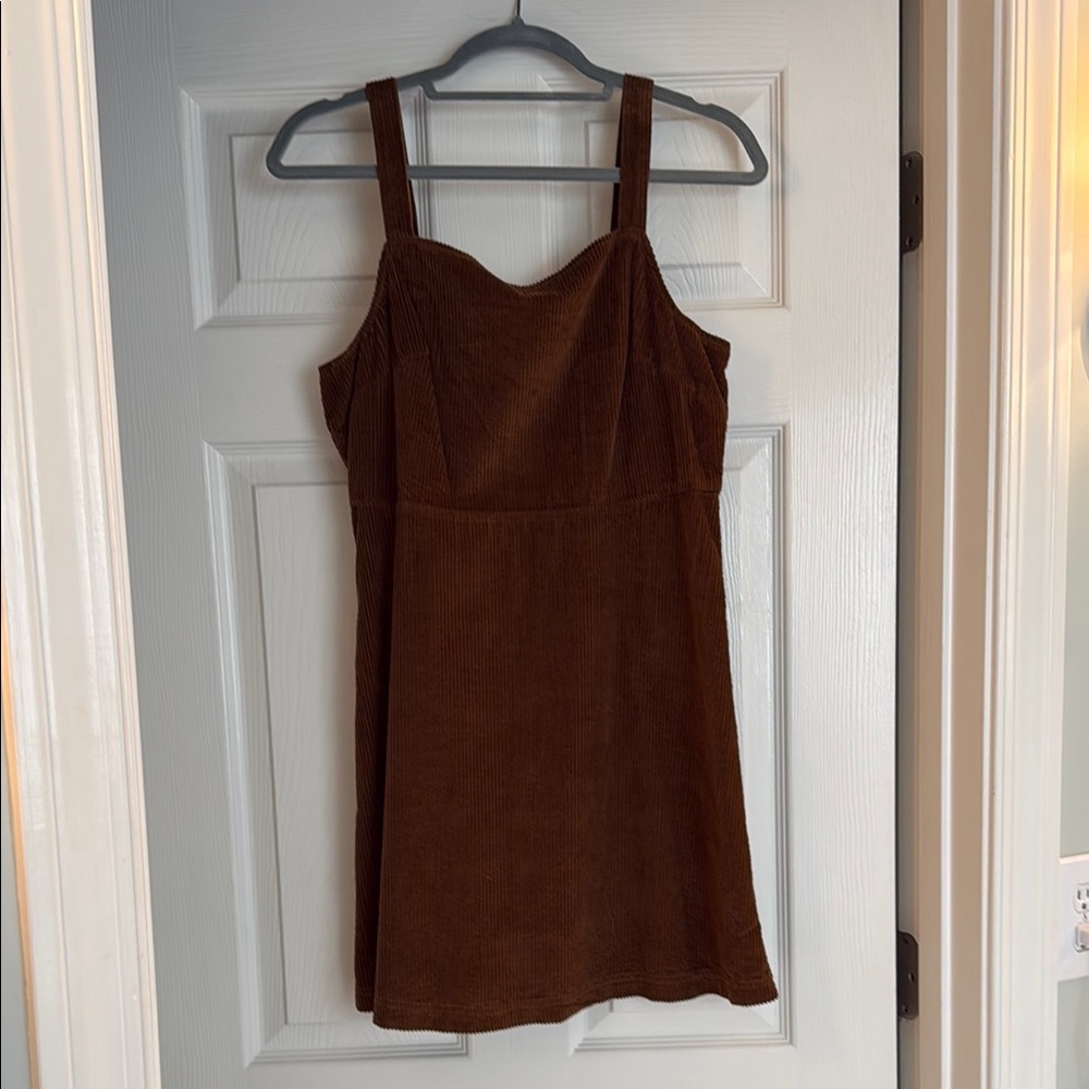 American Eagle Outfitters Brown Sheath Mini Dress Sweetheart Neckline